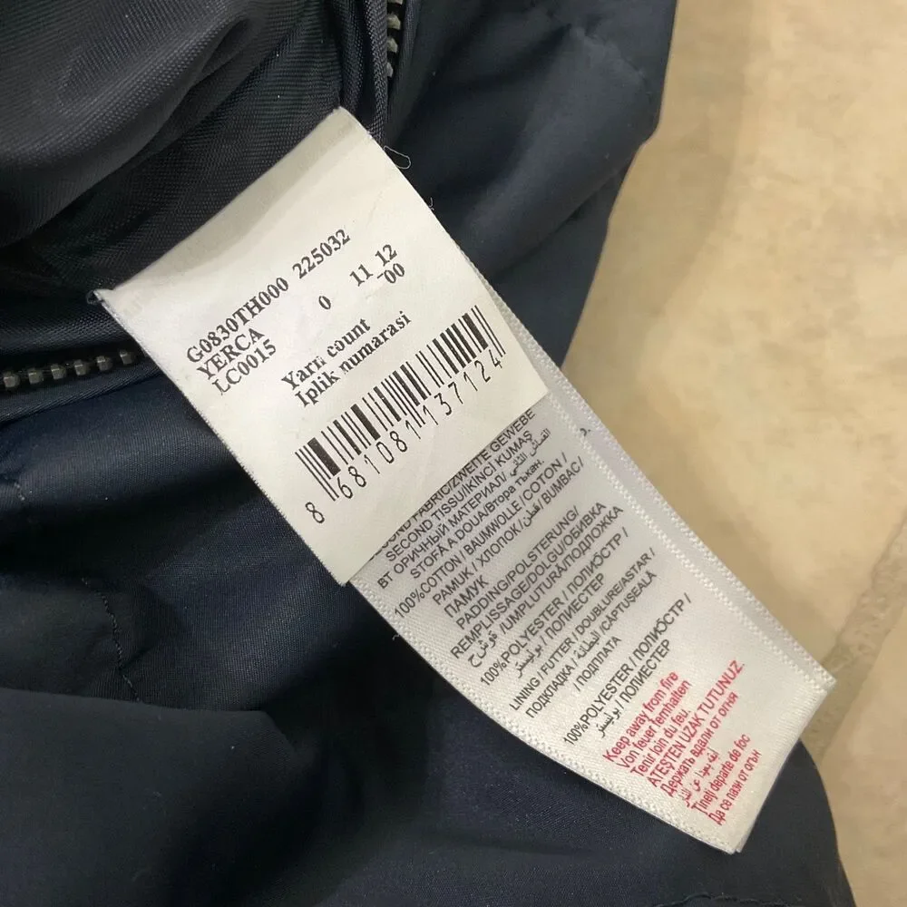 US POLO Assn. Zip up logo hooded Quilted Jacket Size Youth 11/12 blue